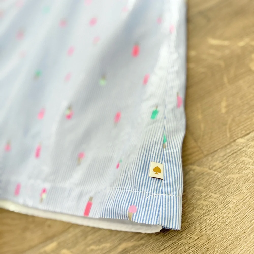 Kate Spade Girls size 14 Blue Asymmetrical Ruffled Sundress - Picture 4 of 9